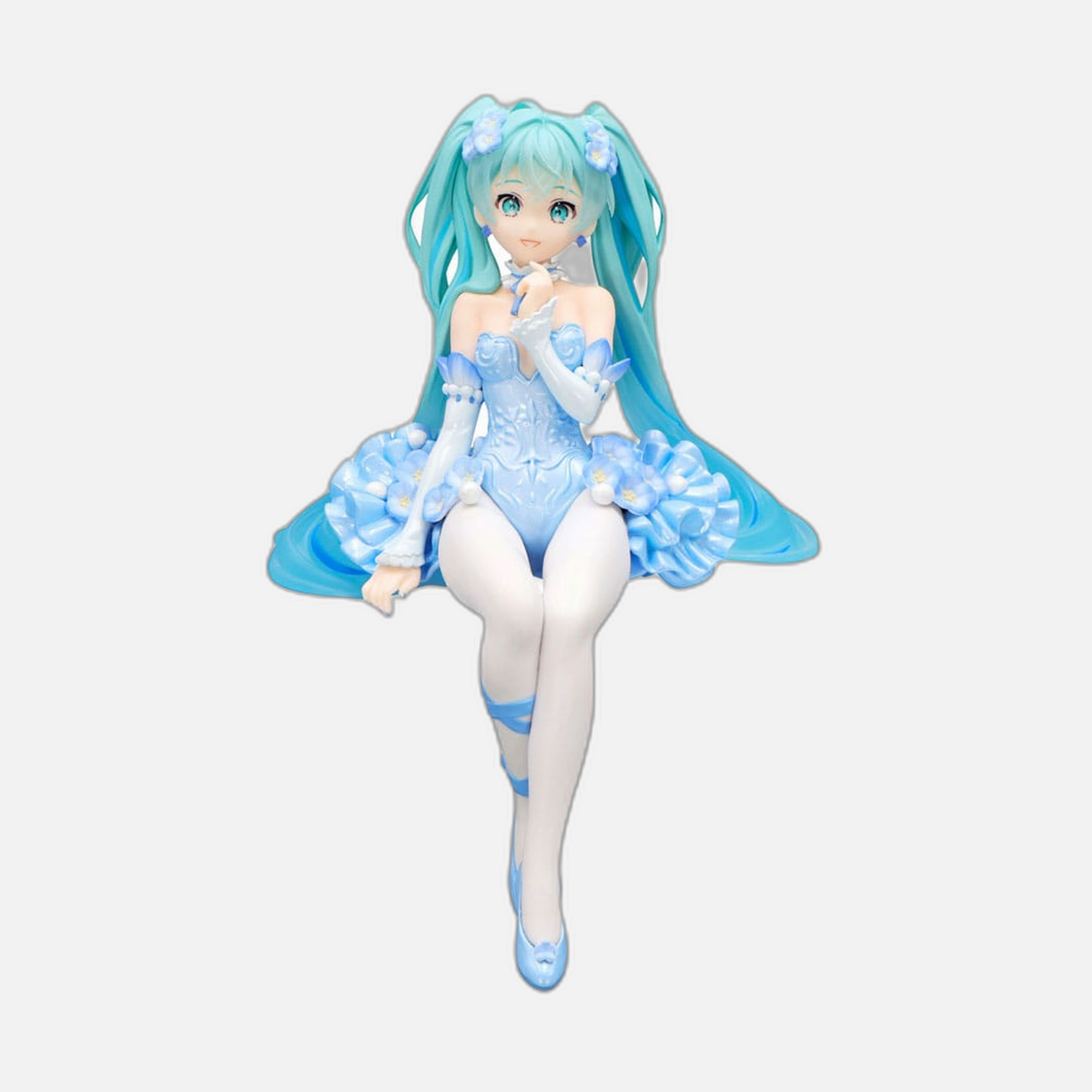 Hatsune Miku Noodle Stopper PVC Statue Flower Fairy Nemophila Pail Blue Color Ver. 15 cm