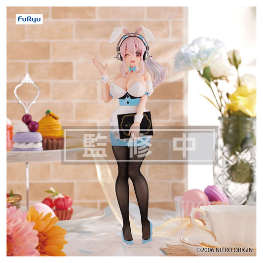 Super Sonico BiCute Bunnies PVC Statue Waitress Light Blue Color Ver. 28 cm