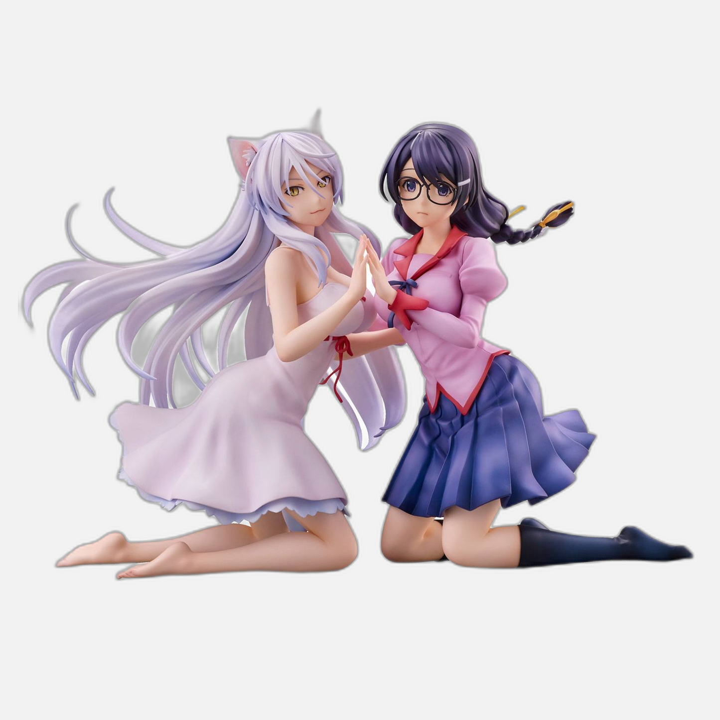 Nekomonogatari Monogatari Series PVC Statues Tsubasa Hanekawa Set (re-run) 19 cm