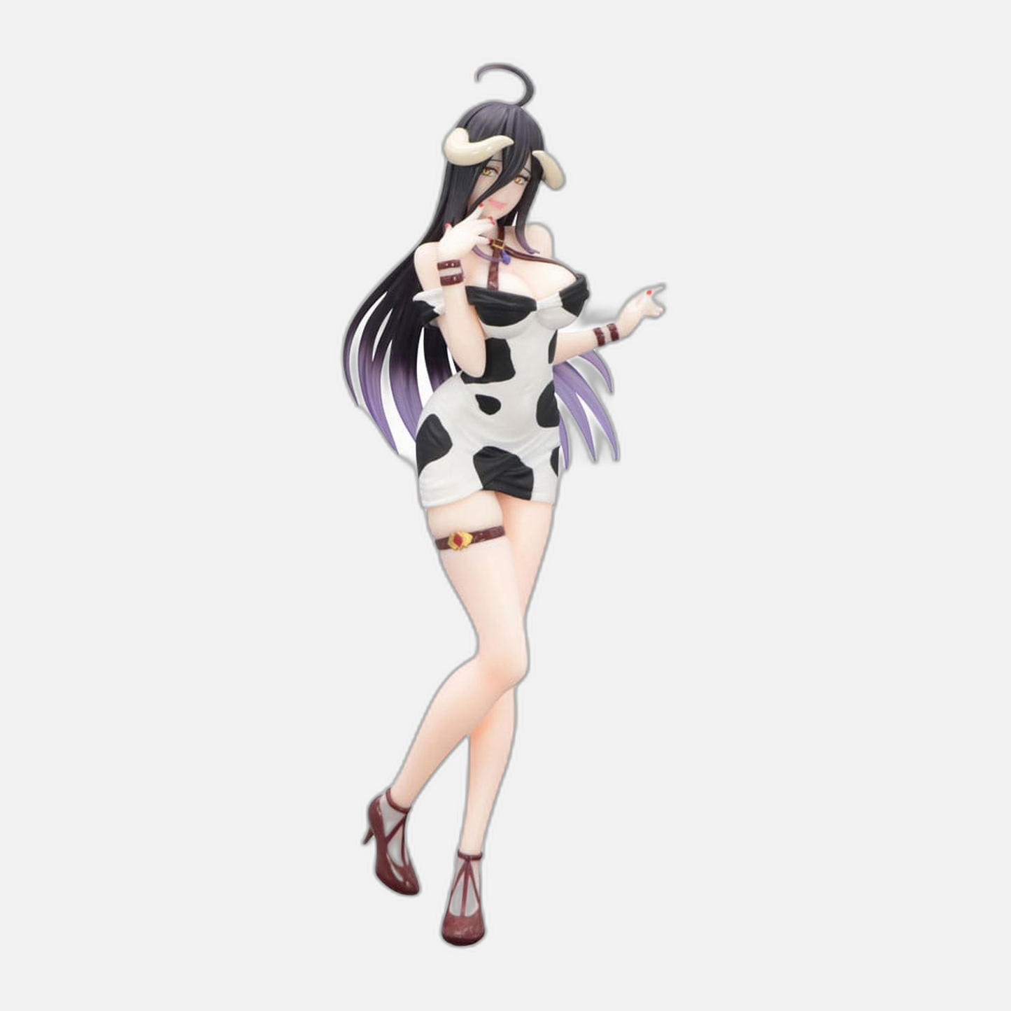 Overlord Trio-Try-iT PVC Statue Albedo Mini Dress Cow Pattern Ver. 21 cm