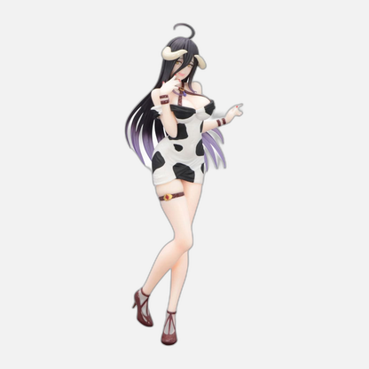 Overlord Trio-Try-iT PVC Statue Albedo Mini Dress Cow Pattern Ver. 21 cm