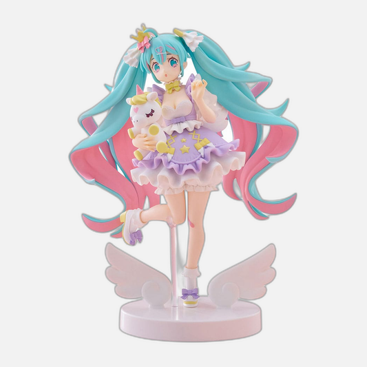 Hatsune Miku Tenitol PVC Statue Hatsune Miku Yumekawa Princess Lavender Ver. 21 cm