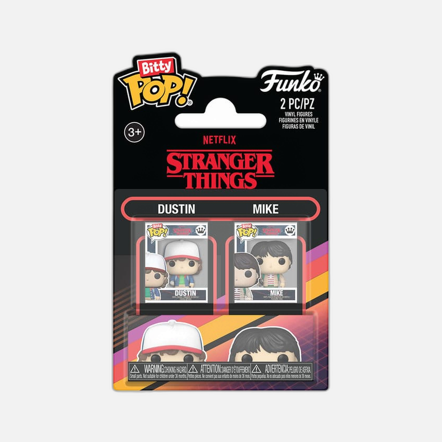 Stranger Things Bitty POP! Vinyl Figure 2-Pack Dustin & Mike 2,5 cm