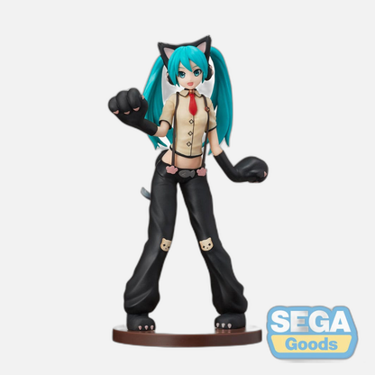Hatsune Miku Project DIVA Arcade Future Tone SPM PVC Statue Hatsune Miku Kitty Cat 23 cm