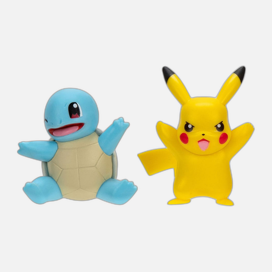 Pokémon Battle Figure First Partner Set Figure 2-Pack Squirtle #2, Pikachu #9