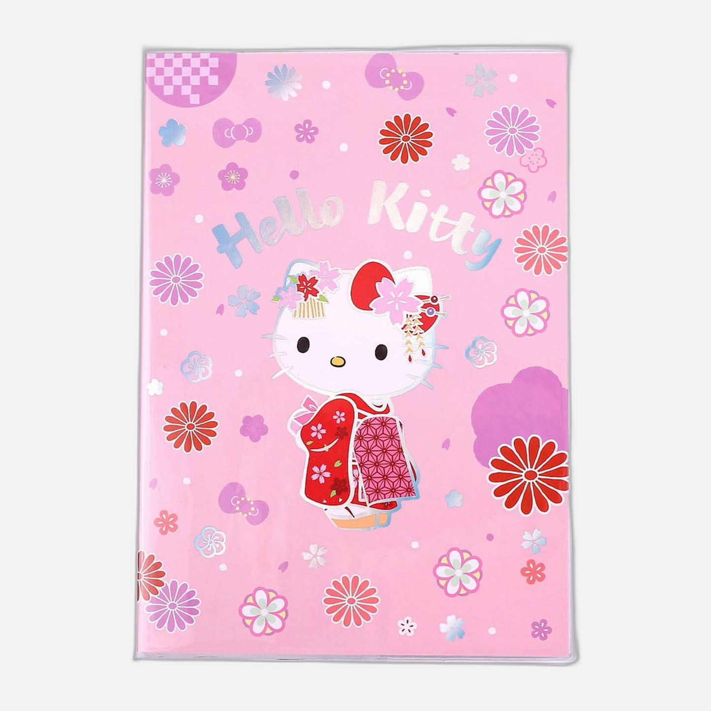 Sanrio Notebook Hello Kitty Kimono Holographic Checkered