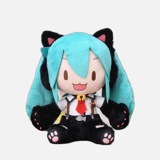 Hatsune Miku Project Diva Arcade Future Tone Fuwa Petit Plush Figure Hatsune Miku Kitty Cat LL 30 cm