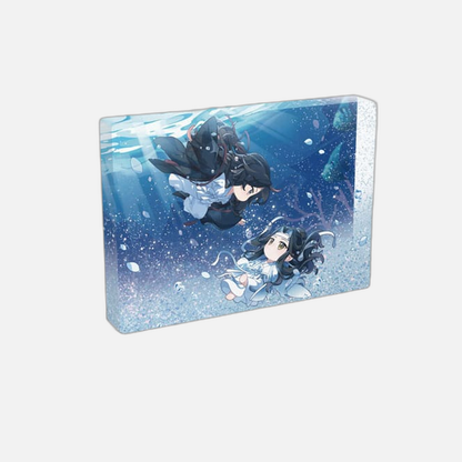 Grandmaster of Demonic Cultivation Acryl Block with Glitter Wei Wuxian & Lan Wangji Zhao Xi Chi Ver. 14 x 10 cm