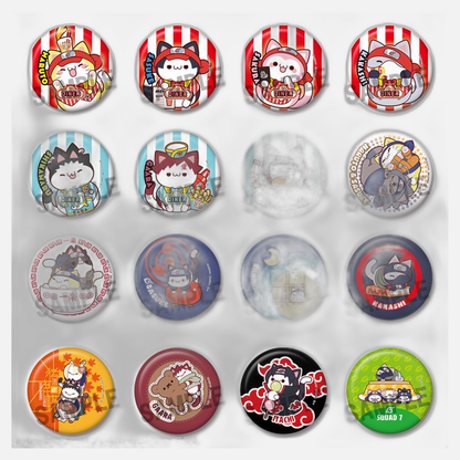Naruto Mega Cat Project Nyaruto! Enamel Pin 5 cm Assortment (16)