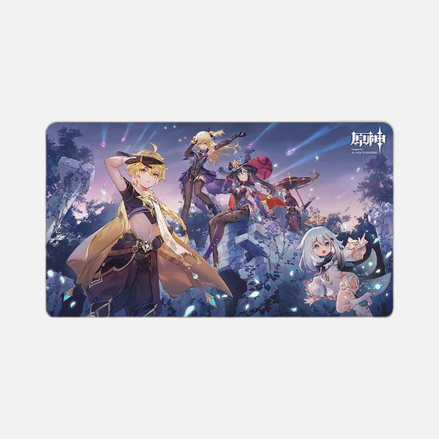 Genshin Impact Unreconciled Stars Mousepad Aether, Fischl, Mona, Paimon & Scaramouche 70 x 40 cm
