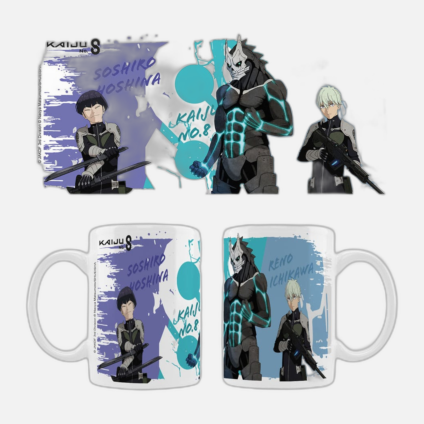 Kaiju No. 8 Ceramic Mug Kaiju No. 8, Reno Ichikawa, Soshiro Hoshina Season 2