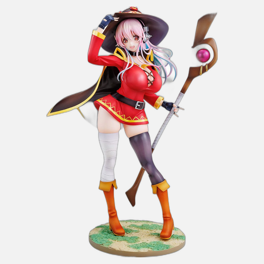 Super Sonico x Konosuba PVC Statue 1/7 Super Sonico Megumin collaboration Ver. 25 cm