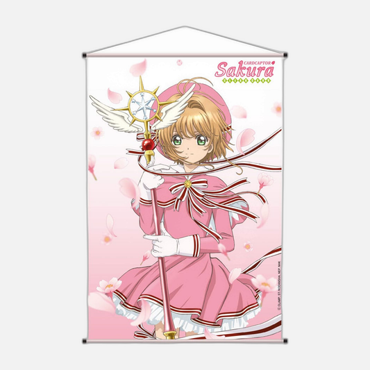 Cardcaptor Sakura Clear Card Wallscroll Sakura Kinomoto Cherry Blossoms 60 x 90 cm