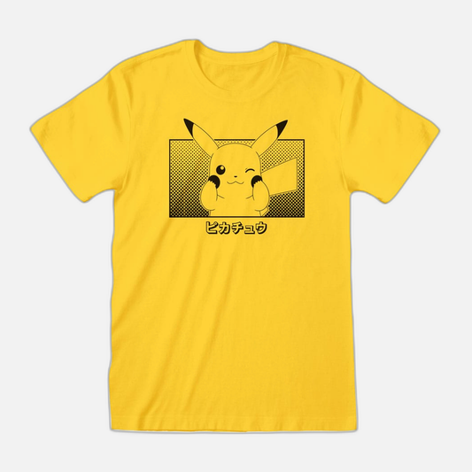 Pokemon T-Shirt Pikachu Katakana