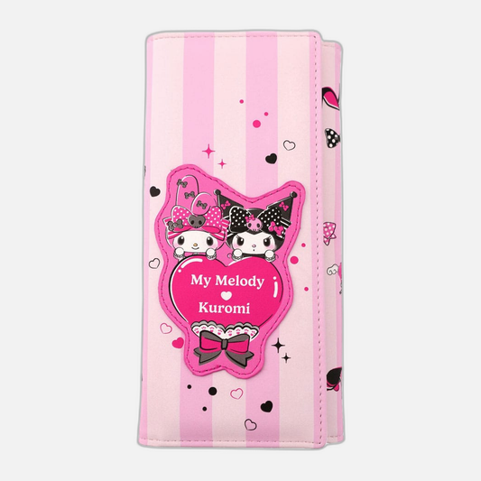 Sanrio Pink Black Party Series Coin Purse Kuromi & My Melody