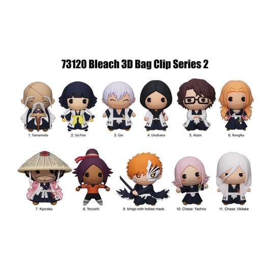 Bleach 3D PVC Bag Clips Series 2 Display (24)