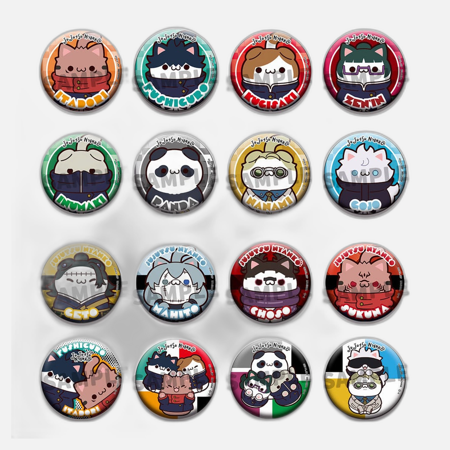 Jujutsu Kaisen Mega Cat Project Enamel Pins Jujutsu Cats 5 cm Assortment (16)