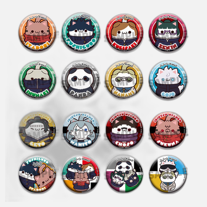 Jujutsu Kaisen Mega Cat Project Enamel Pins Jujutsu Cats 5 cm Assortment (16)