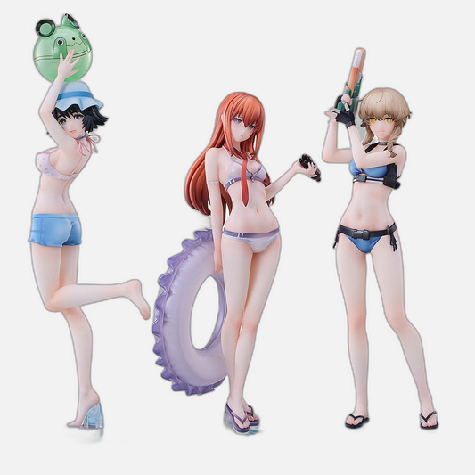 Steins Gate PVC Statues 3-Pack 1/7 Suzuha Amane, Kurisu Makise, Mayuri Shiina Swimsuit Ver.