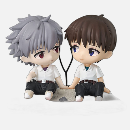 Rebuild of Evangelion Chibi Figure Shinji Ikari & Kaworu Nagisa 8 cm
