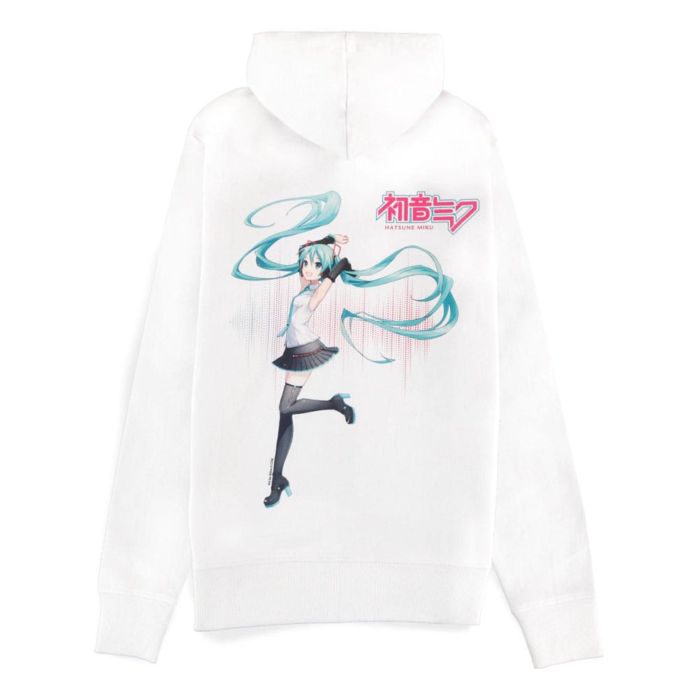 Hatsune Miku Zipper Hoodie White - Otaku Gems